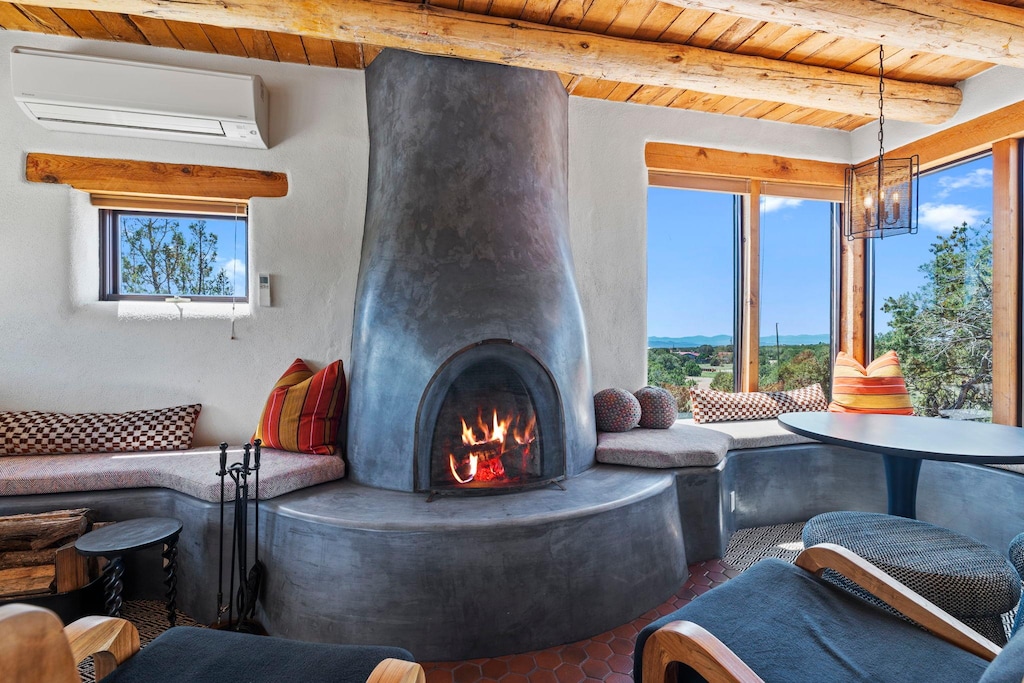 Cozy up in style- this living room is perfect for relaxation and gathering.
