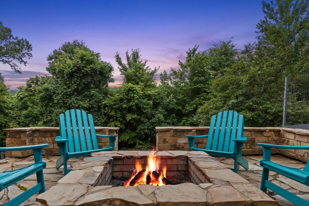 Light up your night! Whether it’s chilly evenings or late-night chats, the firepit sets the perfect scene.


