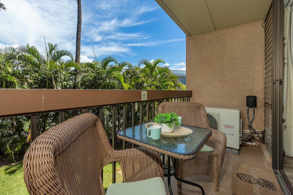 Morning coffee on the lanai
