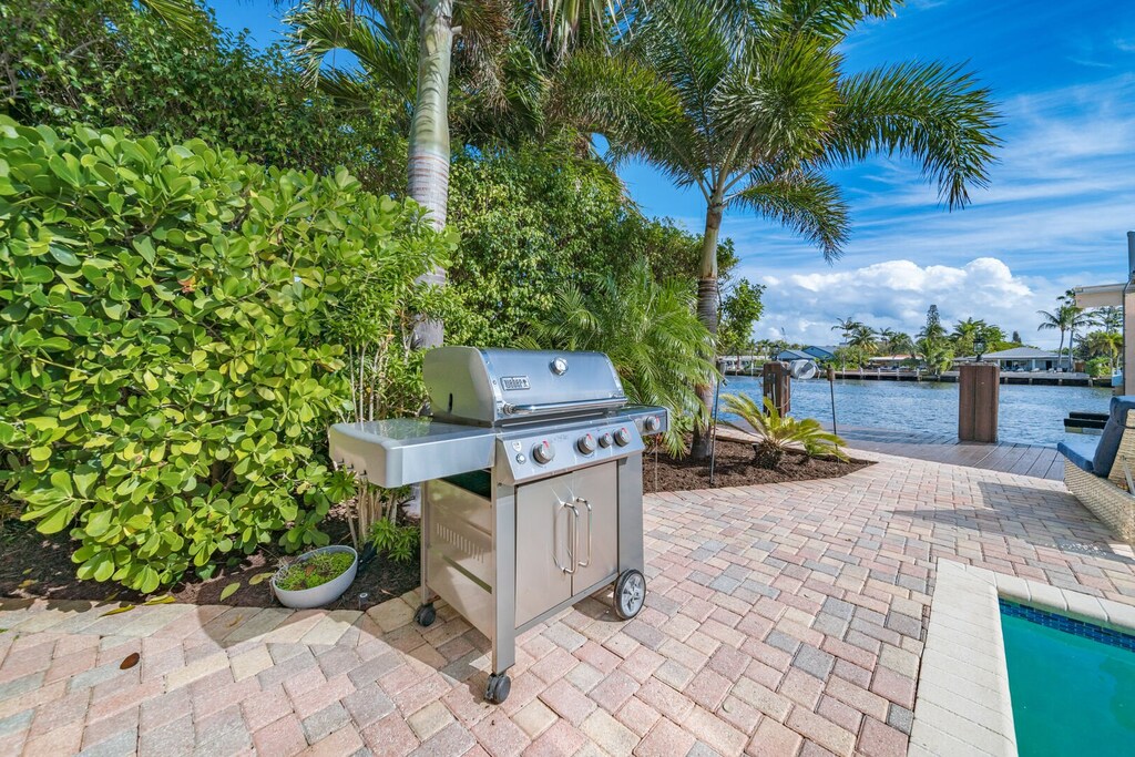 Propane for the BBQ grill is provided