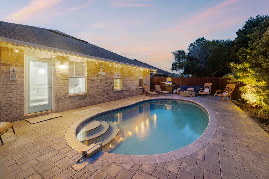 Roast s'mores while unwinding by the warmth of the outdoor firepit!