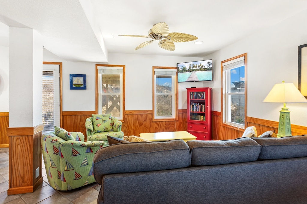 Have some fun in the Game Room with a Foosball Table and a downstairs Living Area.