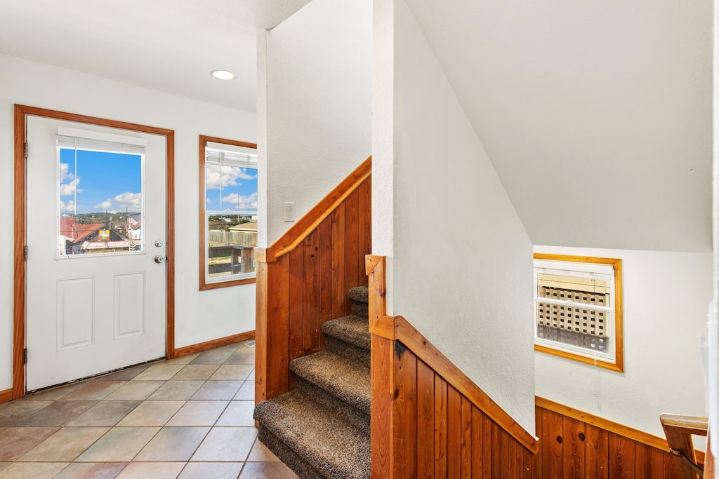 If you don't want to take the elevator down, you can take the stairs.