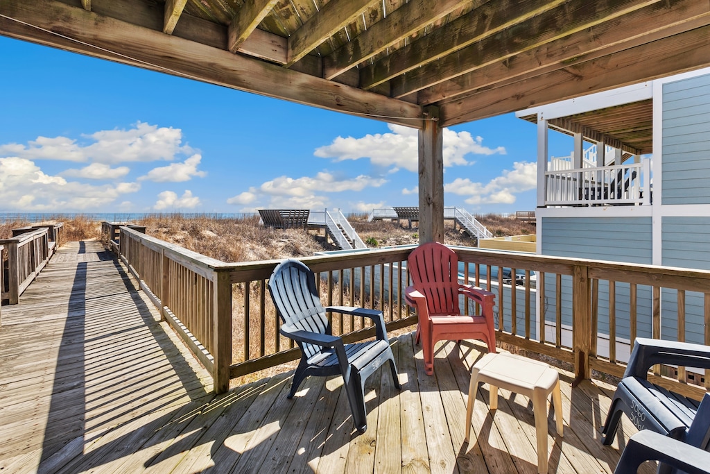 Enjoy beautiful views from the deck.