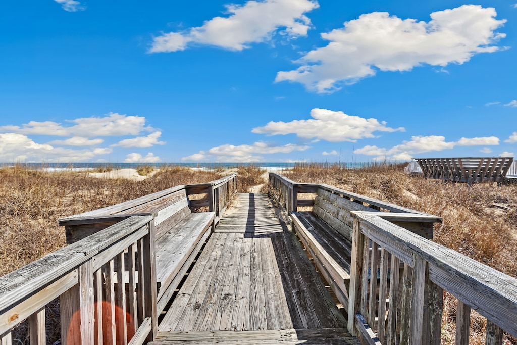 Your own private beach access awaits you.