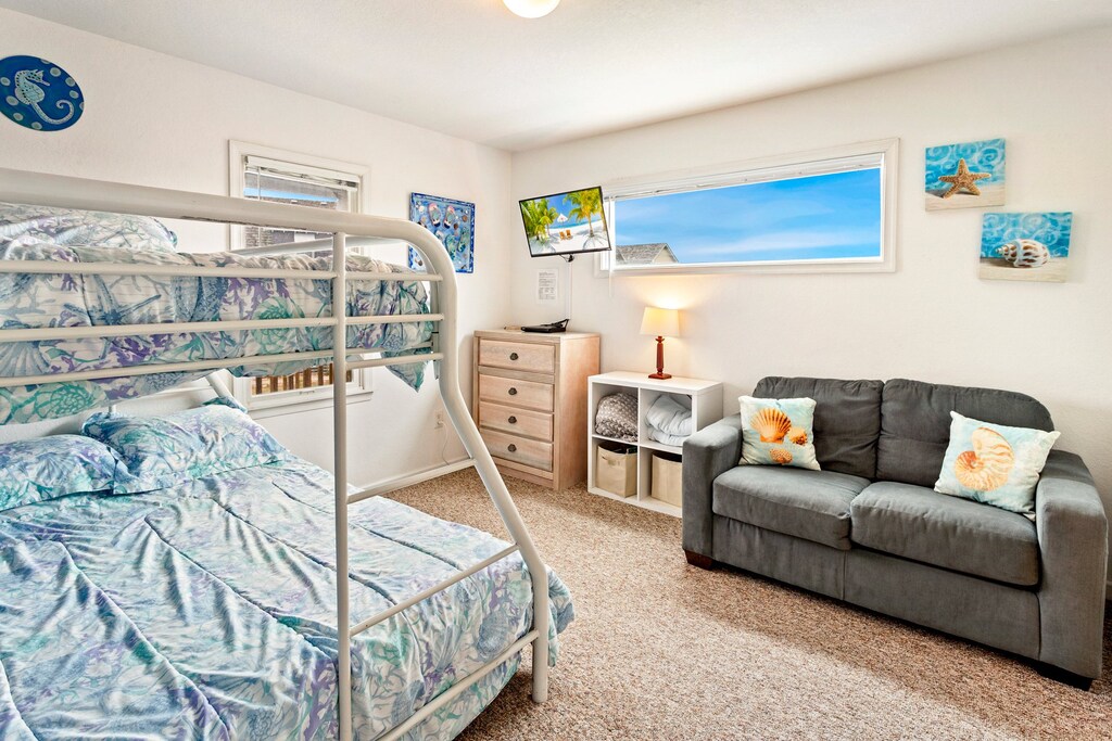 Get the kids settled into the bedroom with a Pyramid Bunk and a Twin Trundle.