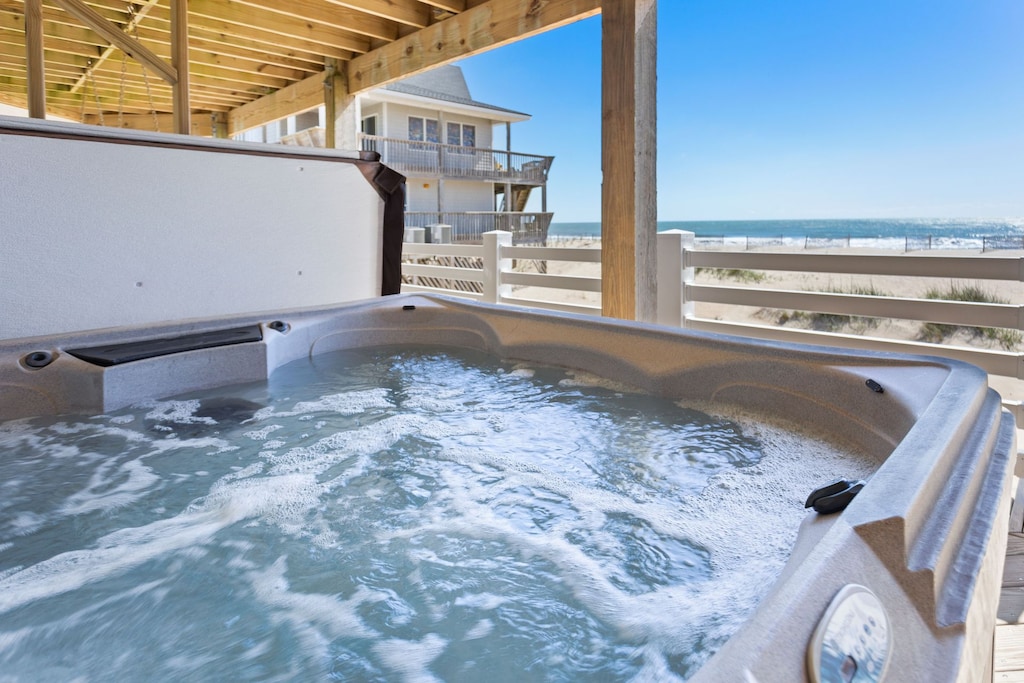 Relax in the bubbly Hot Tub as you enjoy the views of the ocean.