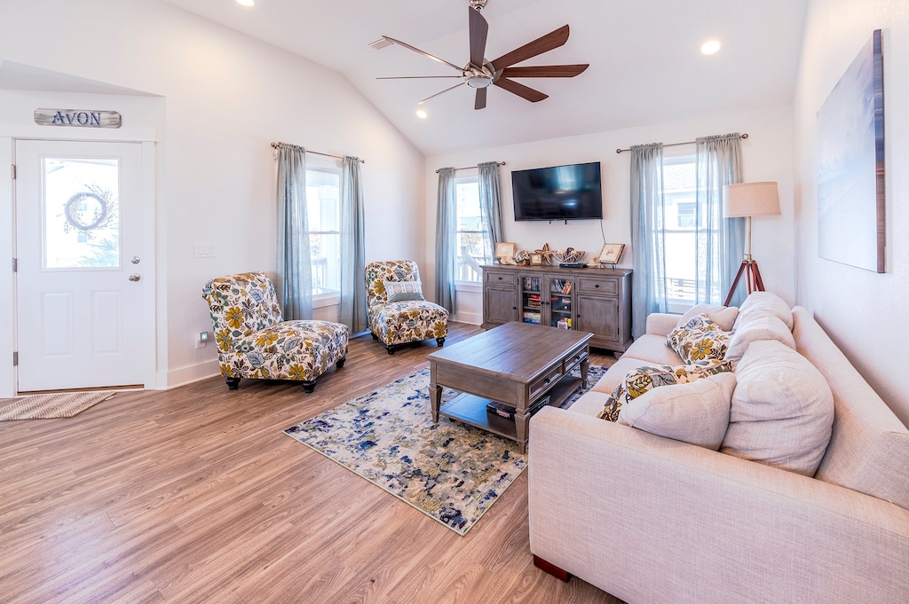 Spend your days relaxing in the beautiful Living Area with a Flat Screen TV!