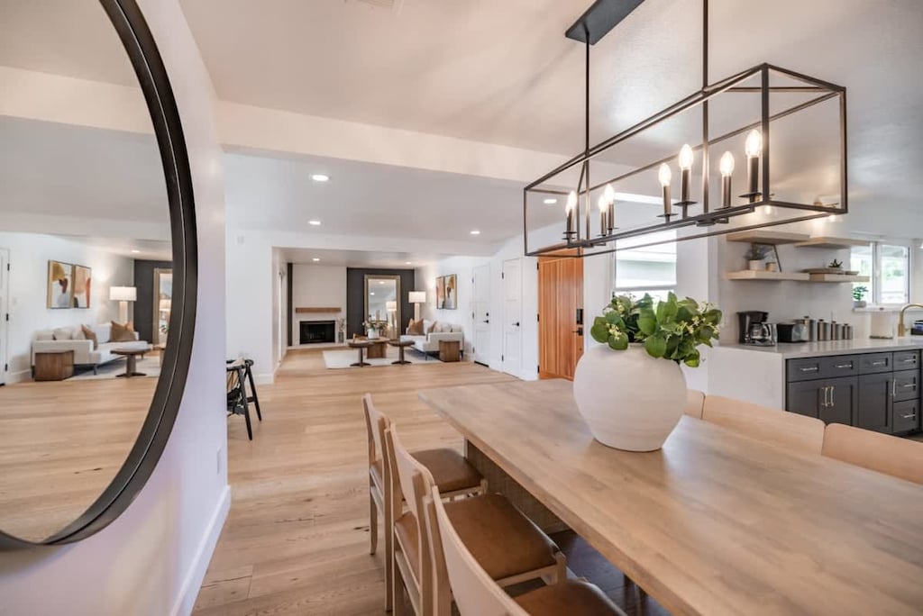 Enjoy meals together in a spacious setting