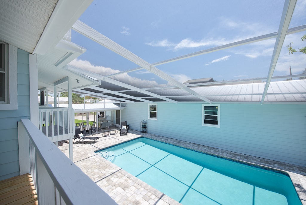 Pool view from King Bedroom Deck