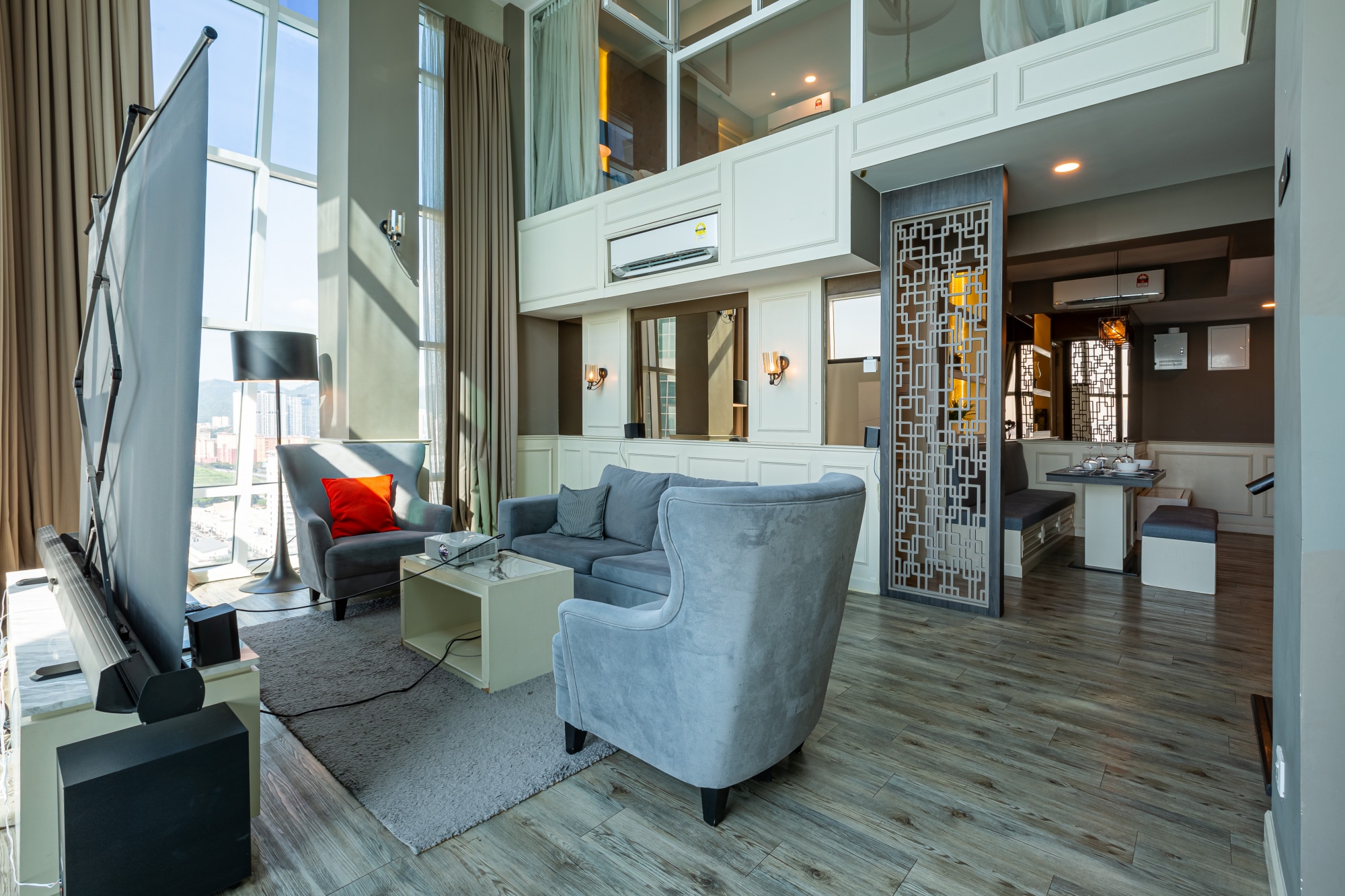 Image showcasing Luxury 2-Bedroom Duplex Apartment with Home Theater & Sea View - Home ...