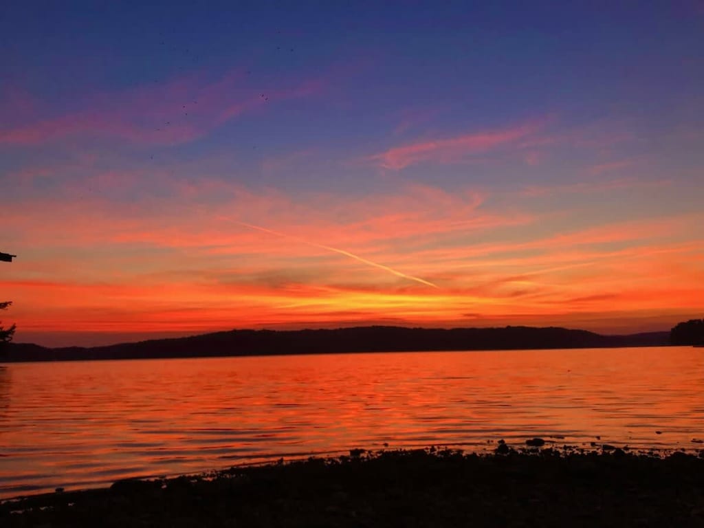 Gorgeous lake sunsets to unwind and relax.
