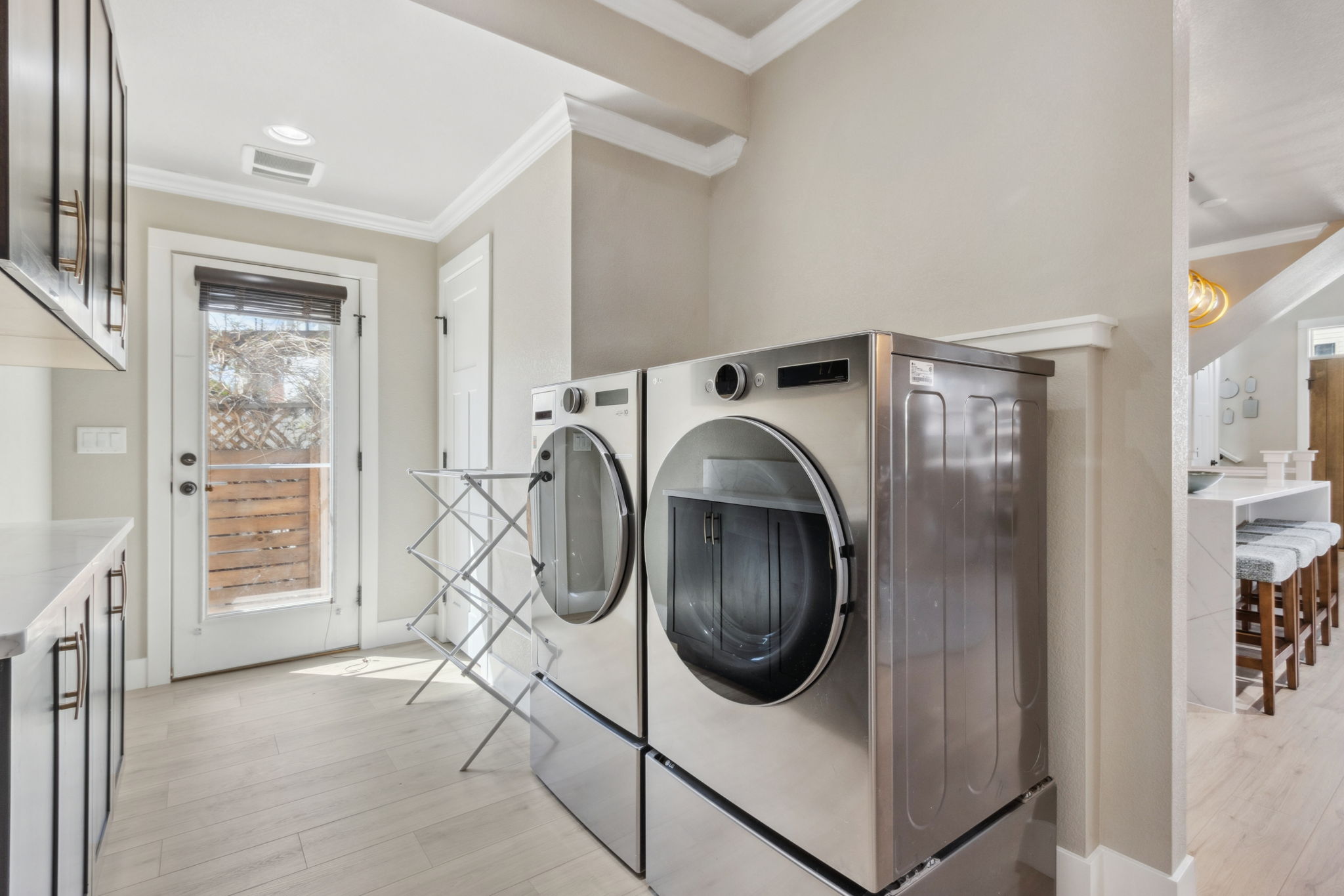 Laundry Room | Easy access to our fully-fenced yard!