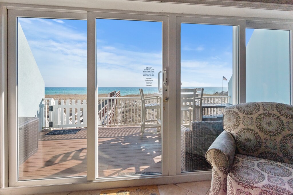 Sliders out to your private deck