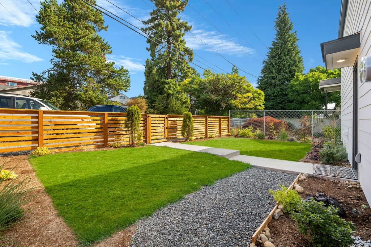 Let kids play or sit out front while you're having coffee. A fenced yard adds privacy and peace of mind.