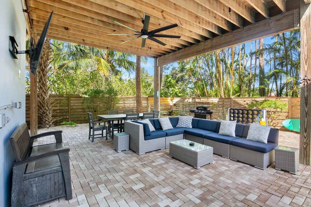 Poolside Living Area