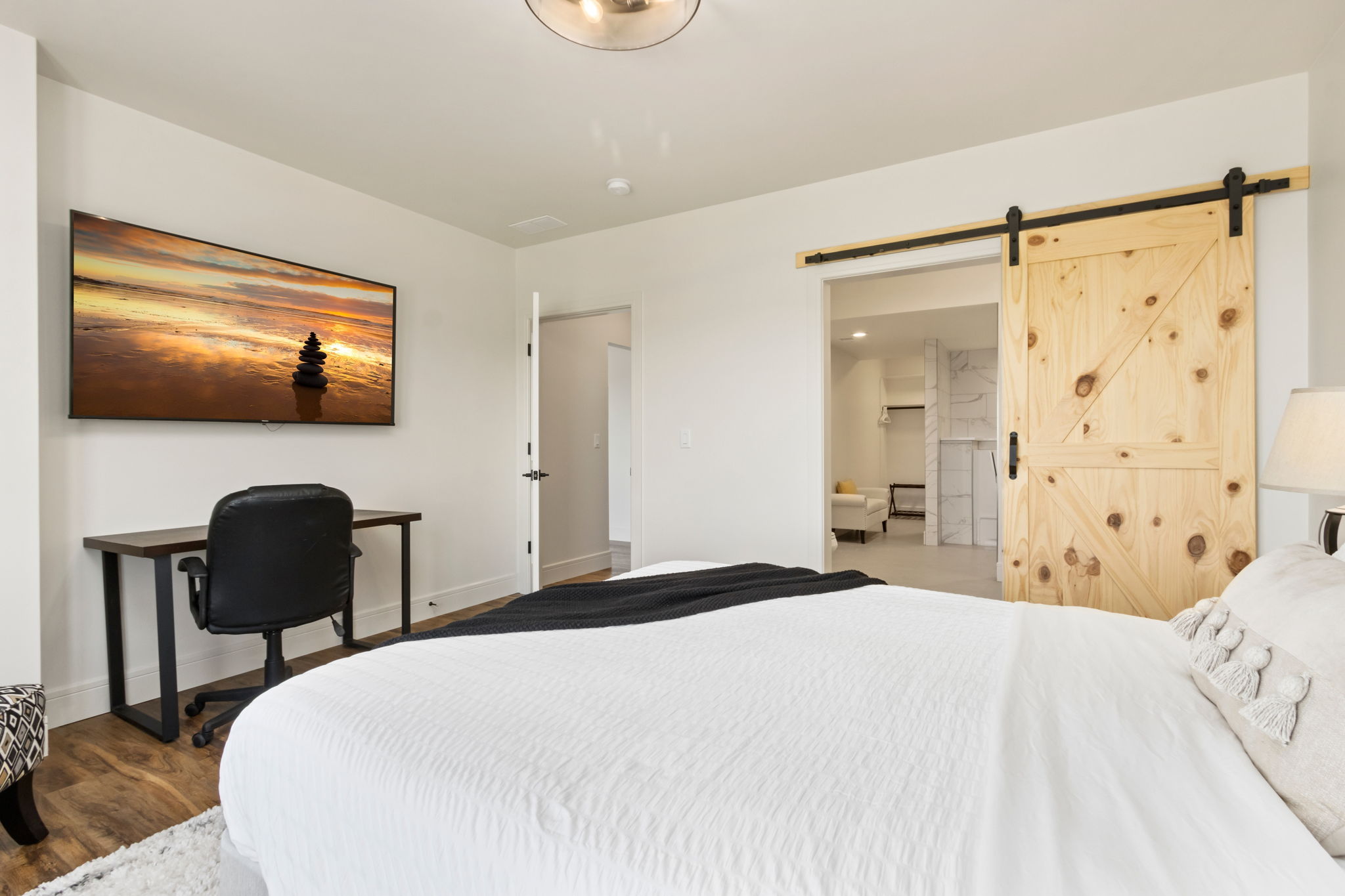 Bedroom 4 | Queen Bed with Ensuite Bath and Desk (lower level)