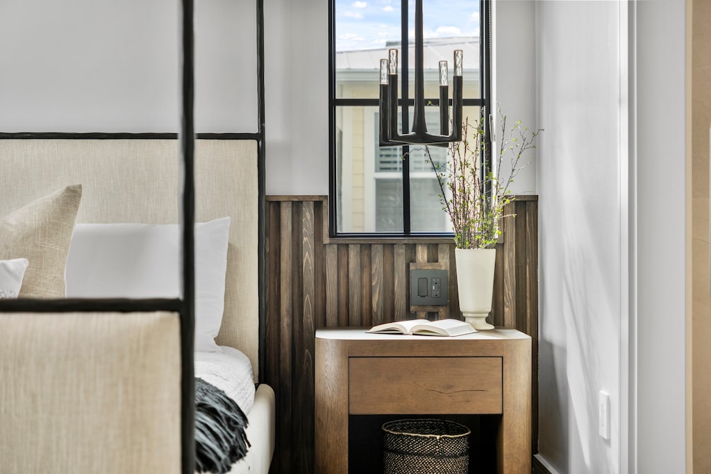 Bedside table with lighting