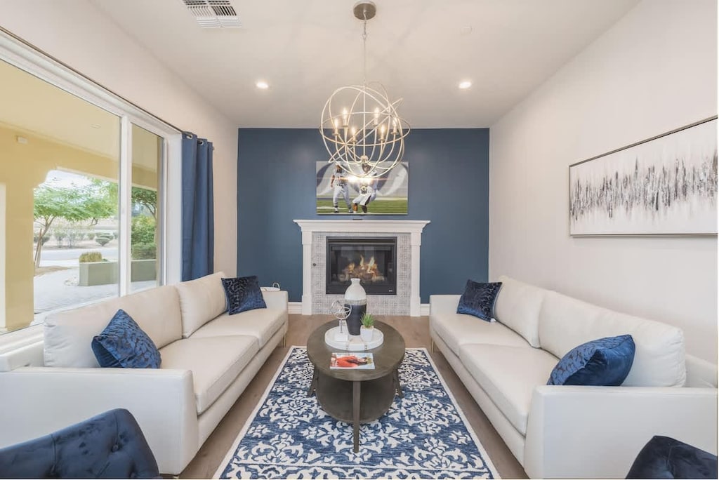 Big couches mean plenty of space to relax or watch the game together.
