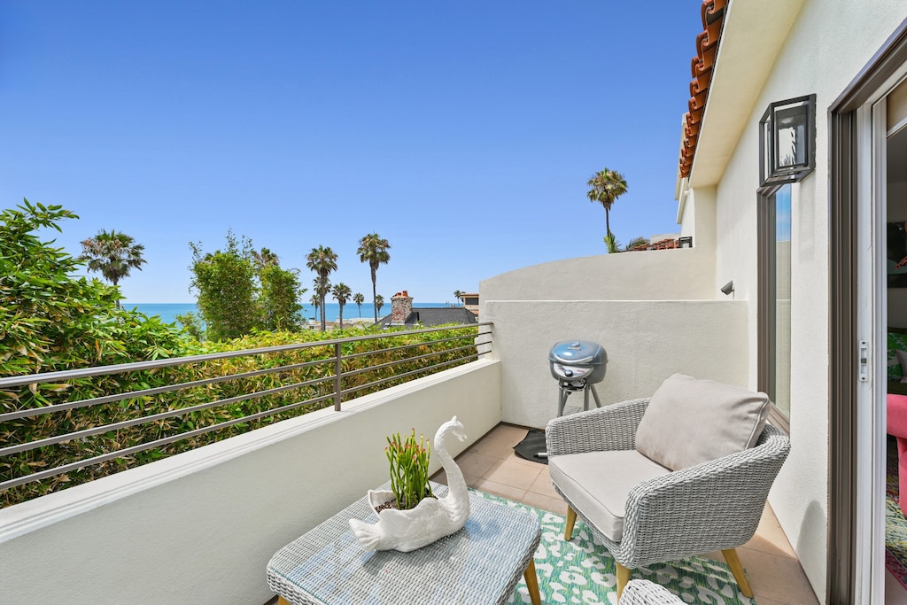 Ocean view patio with BBQ