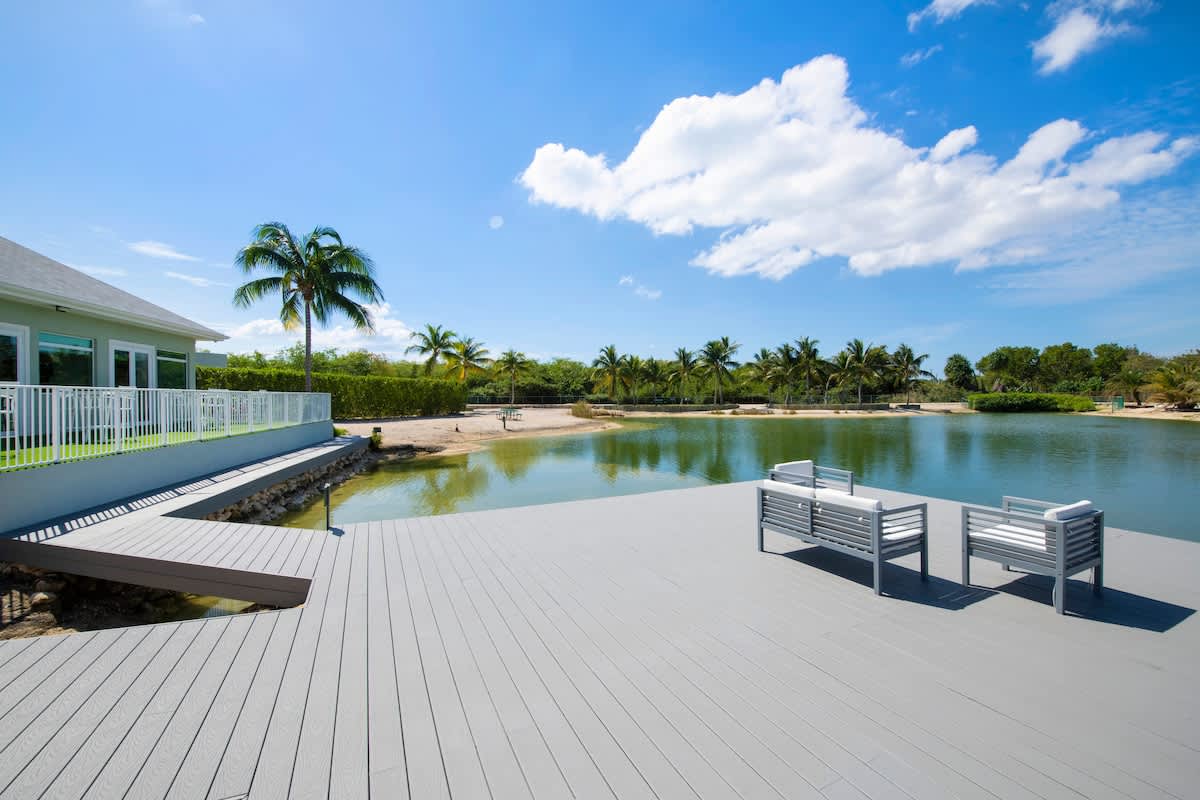 Summertime Suites lake and dock