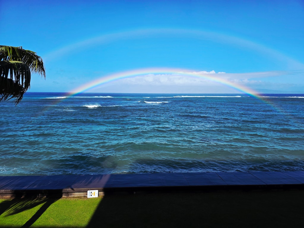 Enjoy the chance to spot a beautiful rainbow right from your lanai