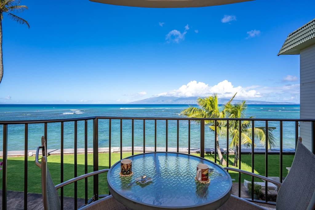 Enjoy your morning coffee from the lanai
