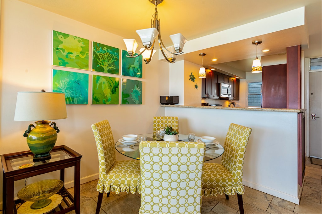 Dining Table for Seating Four Inside