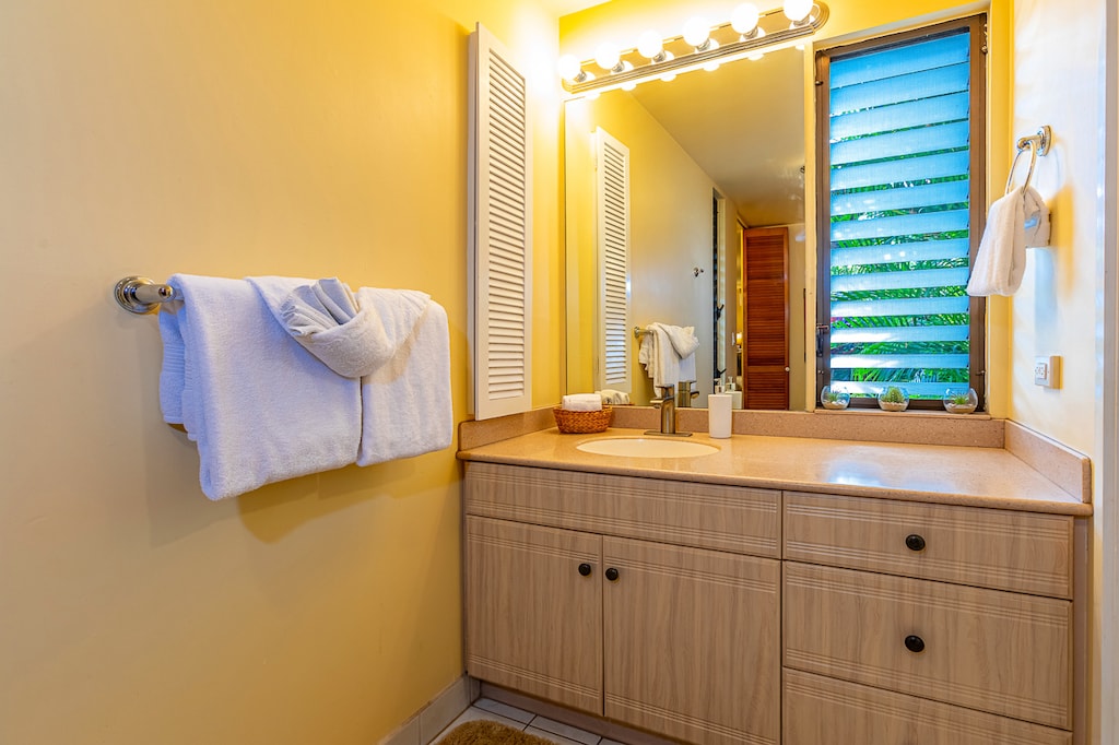 Primary ensuite attached to the primary bedroom