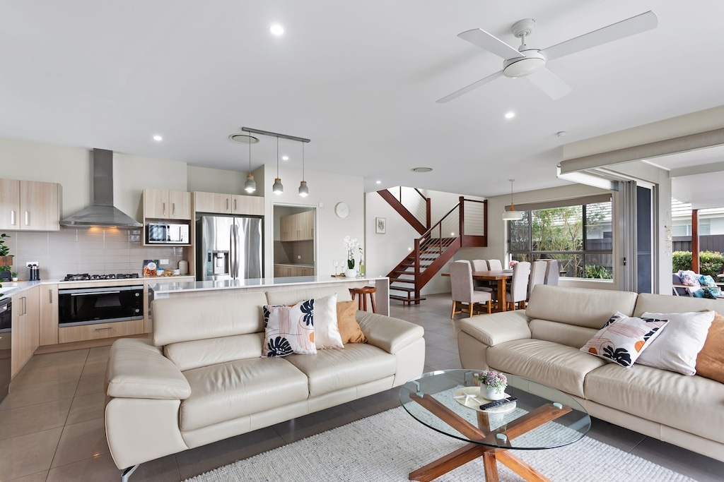 A beautiful waterfront family home with all the mod cons