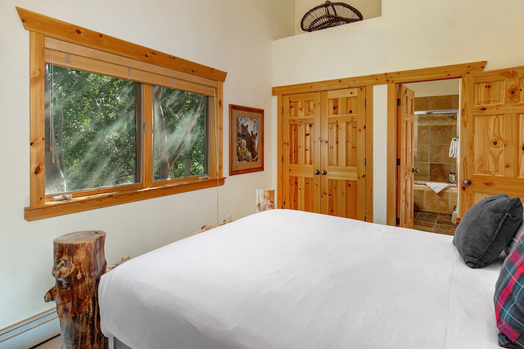 The second bedroom with a queen bed.