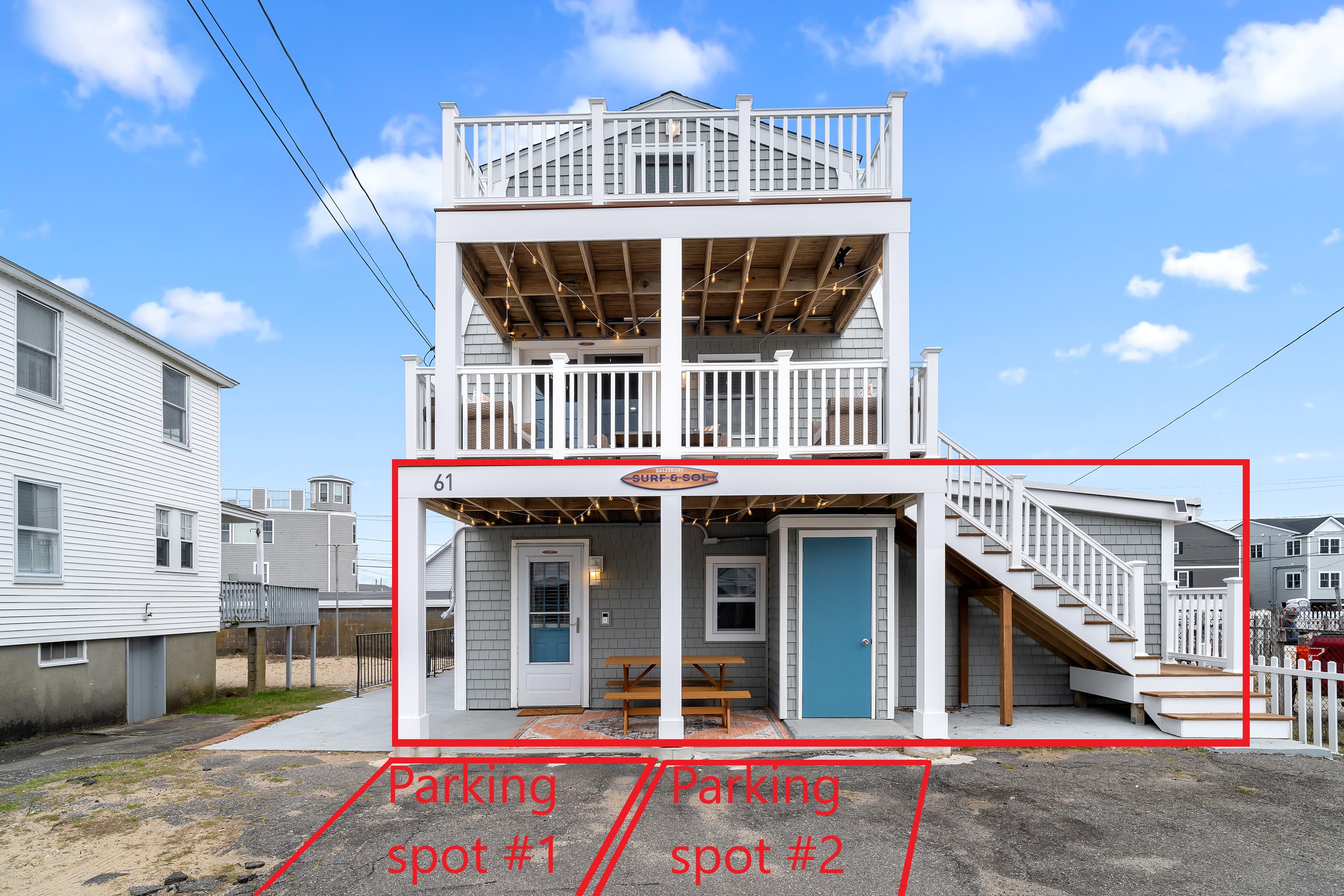 Exterior of property. This unit is located on the ground level, and comes with 2 off-street parking spots (parked side-by-side on the left-hand side of the driveway) Exterior of property. This unit is located on the ground level, and comes with 2 off-street parking spots (parked side-by-side on the left-hand side of the driveway)