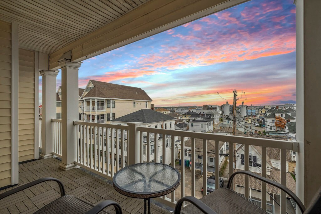 Sunset views from the private balcony!