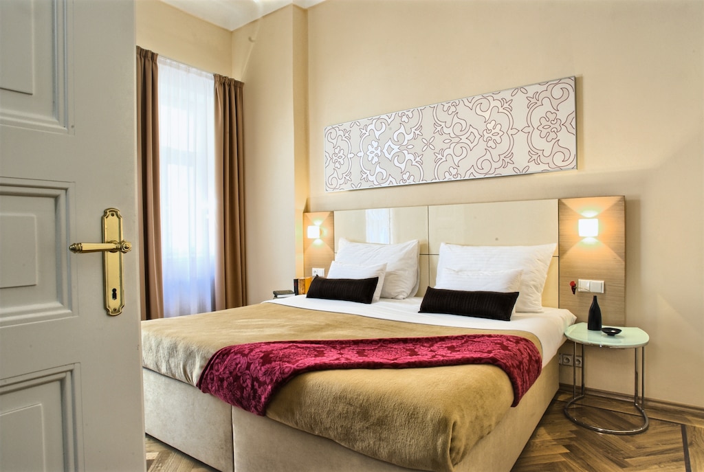 Master bedroom with king-sized bed