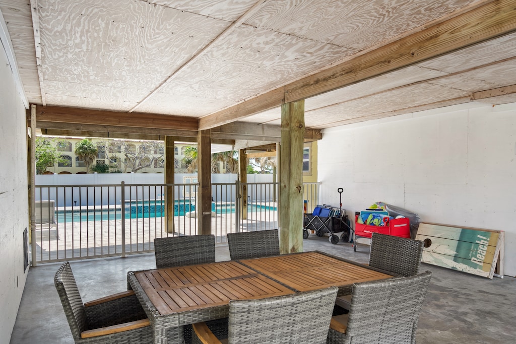 Have dinner pool side.