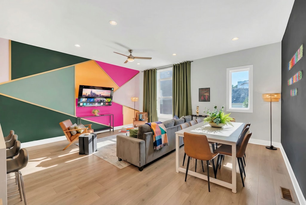 Experience the vibrant energy of Nashville in this chic vacation home! Relax in stylish comfort or gather around the dining table after a day of exploring Music City. Perfect for groups seeking a modern, fun retreat. Book now with Misfit Homes!