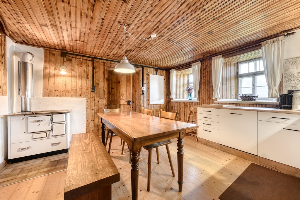 Kitchen at Chalet Zimbablick in Bartholomäberg in Montafon.
