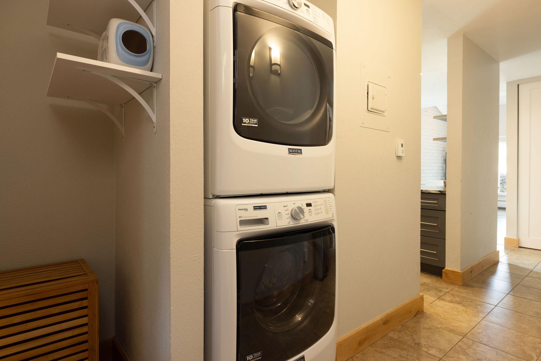 Washer and dryer for added convenience Washer and dryer for added convenience