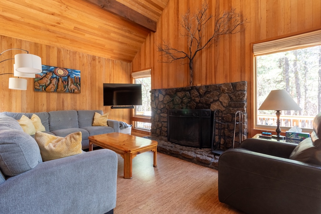 Living Room with Fireplace