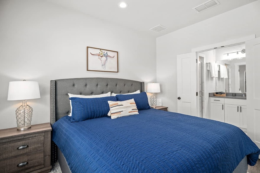 King bed to rest your head after a long day.