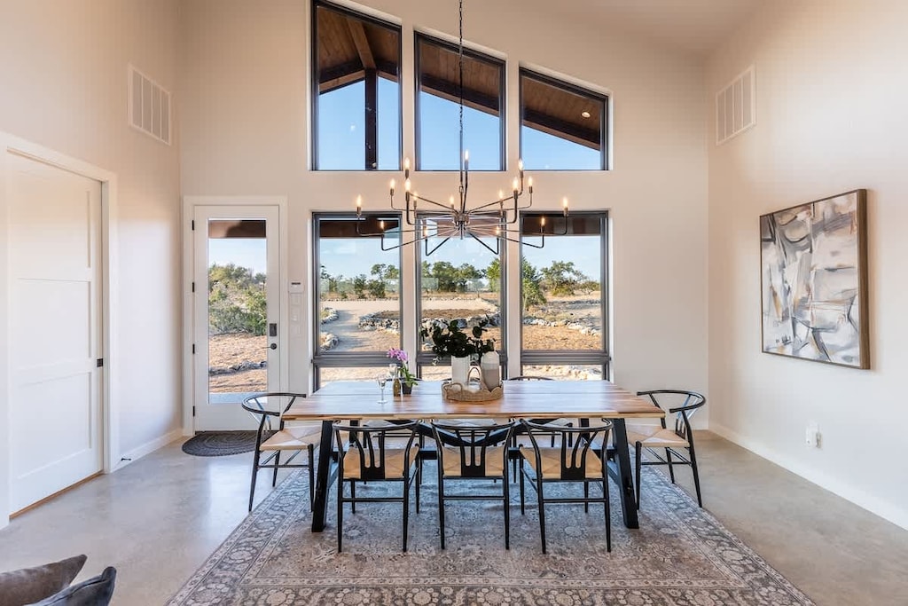 Large picture windows allow ample natural light.