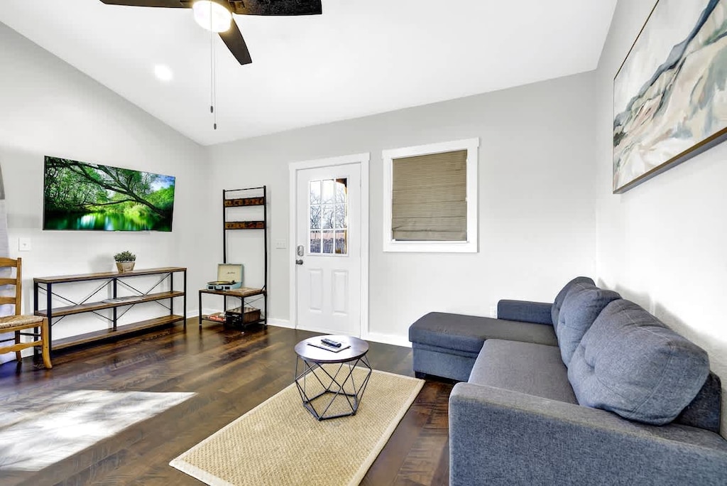 Cozy and inviting space to relax and watch your favorite show on the flat screen.
