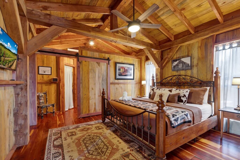 Sink into the king size bed and dream the night away