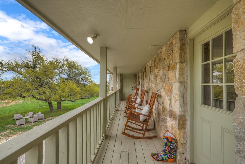 Balcony off of the master bedroom.