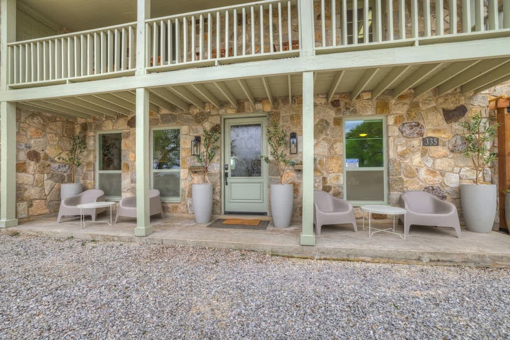 Seating on the front porch.