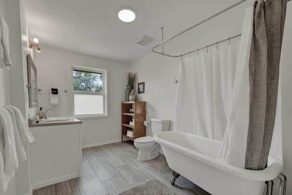 Tub shower combo in the third bathroom.