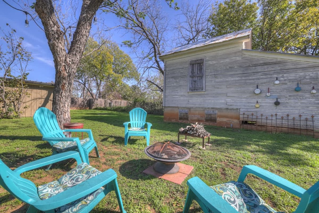 Gather around the firepit on cool evening.
