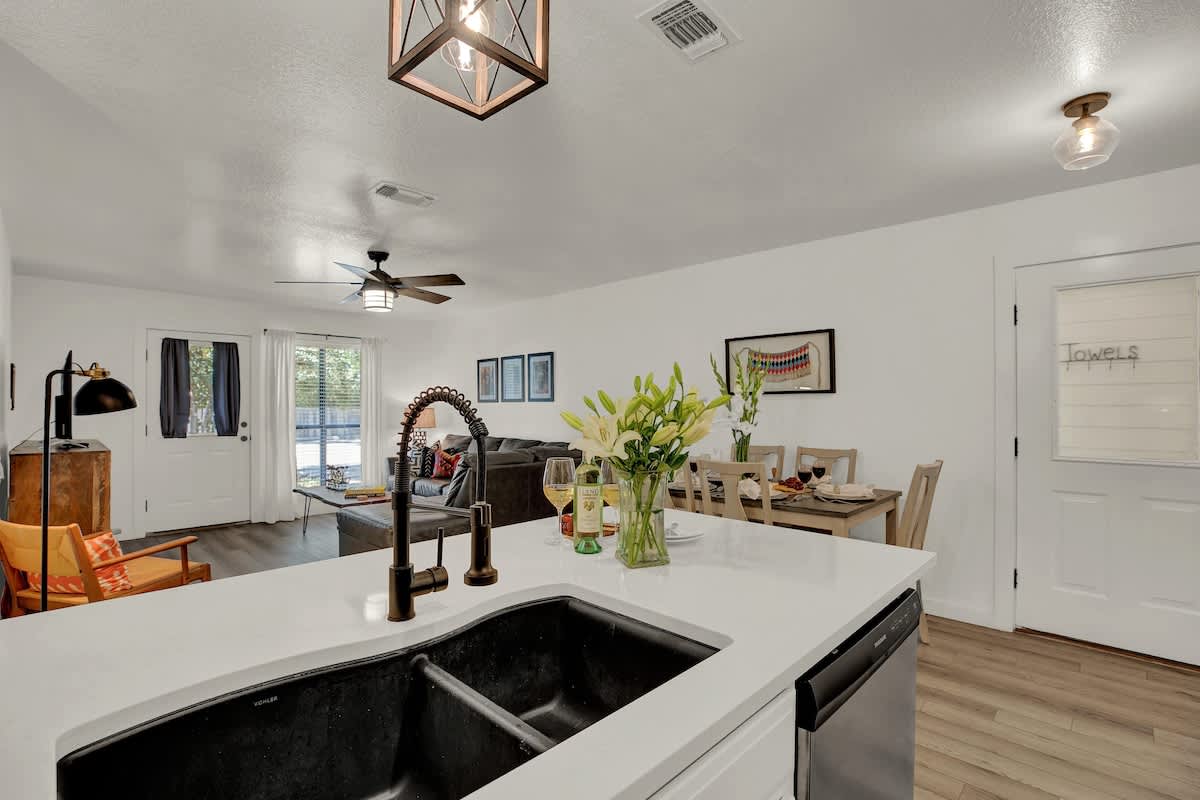 Large sink and counter space makes cooking a breeze.