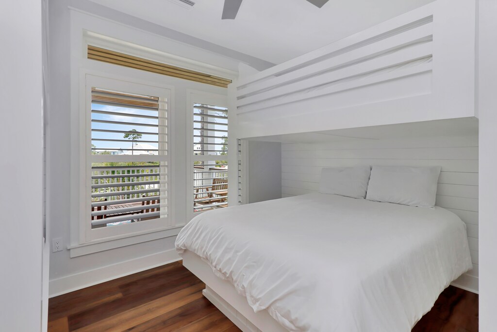 Bedroom 3 with View onto Deck