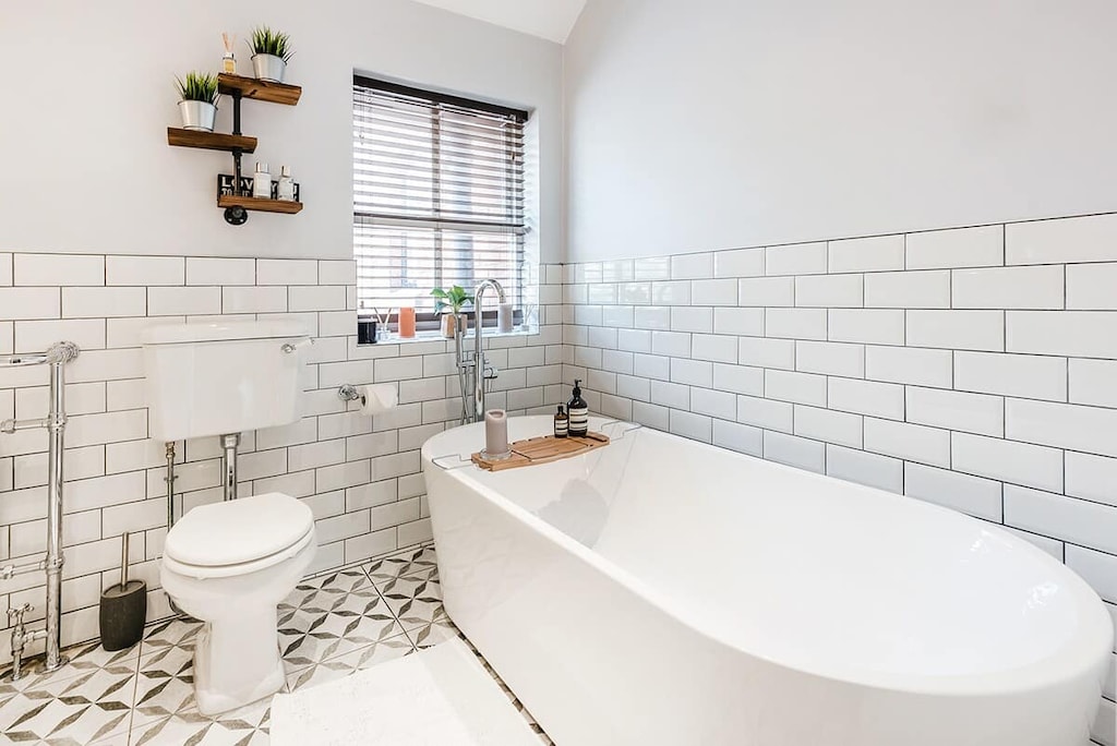 Family bathroom with bath